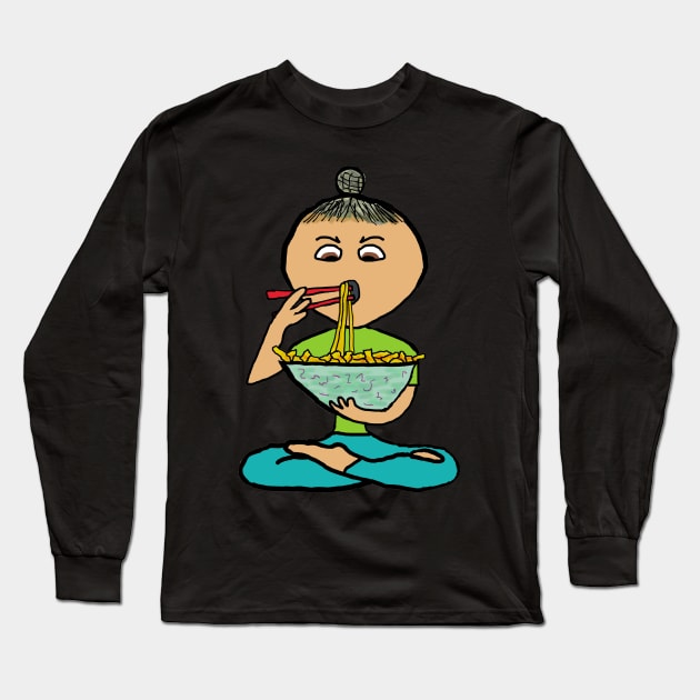 Noodles and Chopsticks Long Sleeve T-Shirt by Mark Ewbie